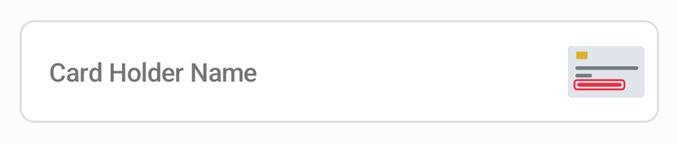Cardholder name